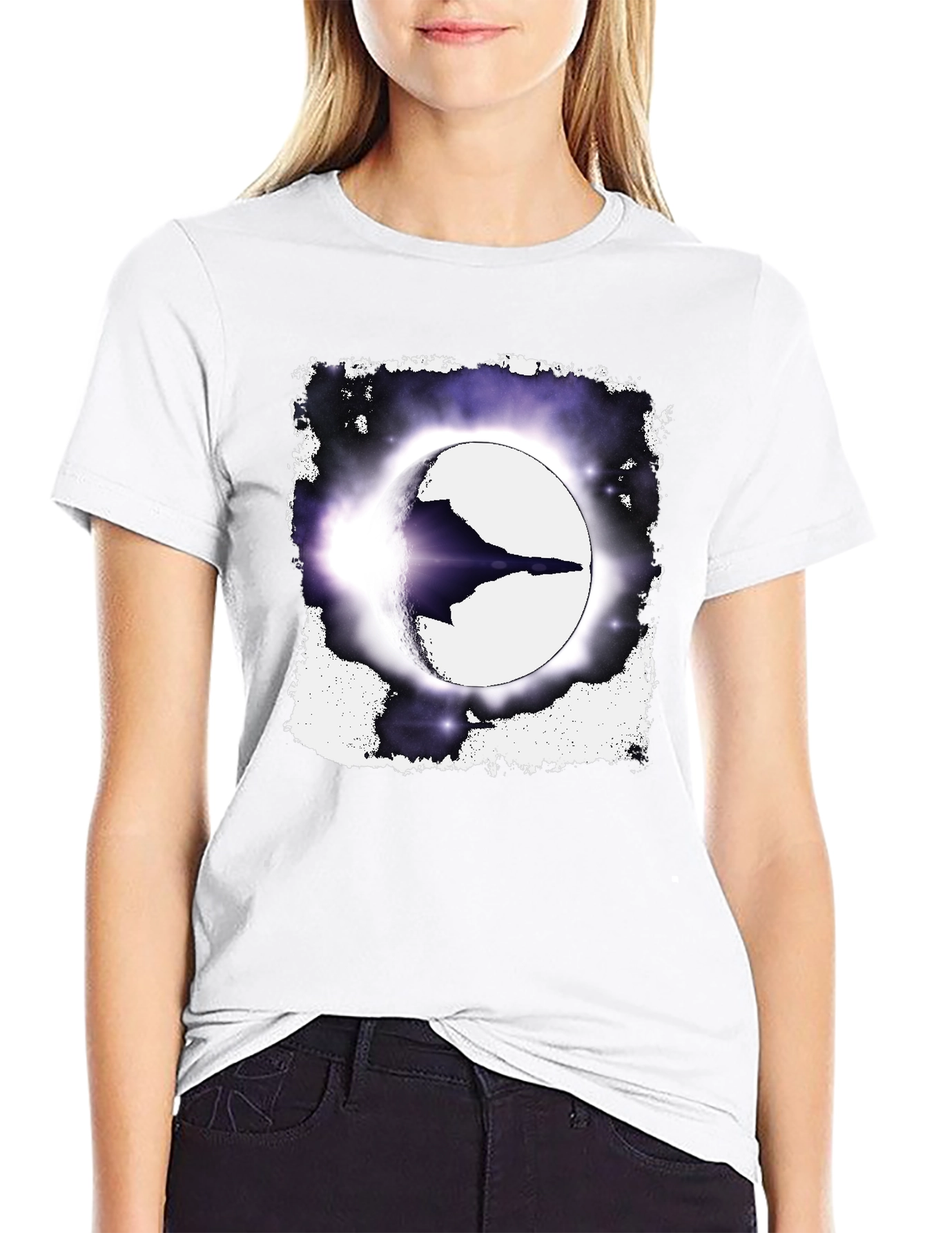 Sci-Fi Eclipse T-Shirt - Spacecraft Design