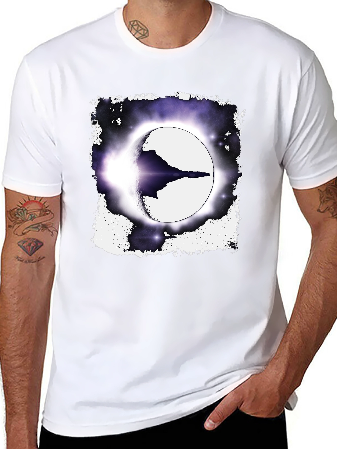 Sci-Fi Eclipse T-Shirt - Spacecraft Design