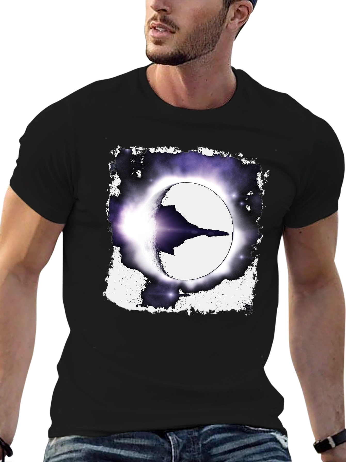 Sci-Fi Eclipse T-Shirt - Spacecraft Design