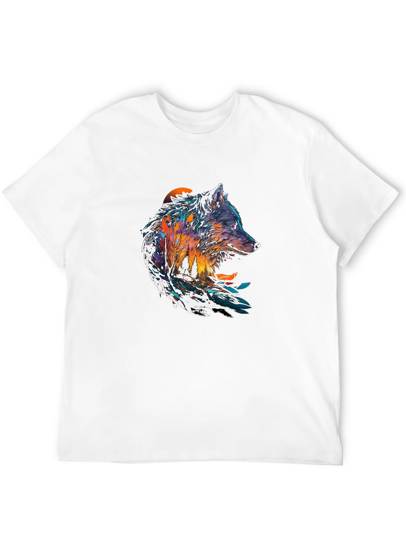 Wolf Graphic Print T-Shirt - Nature Inspired