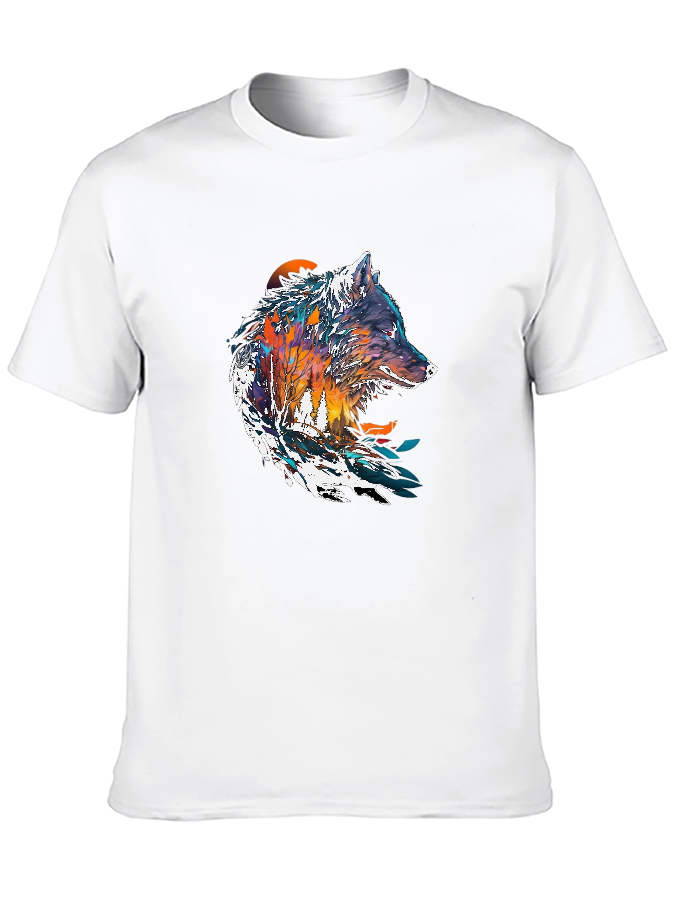 Wolf Graphic Print T-Shirt - Nature Inspired