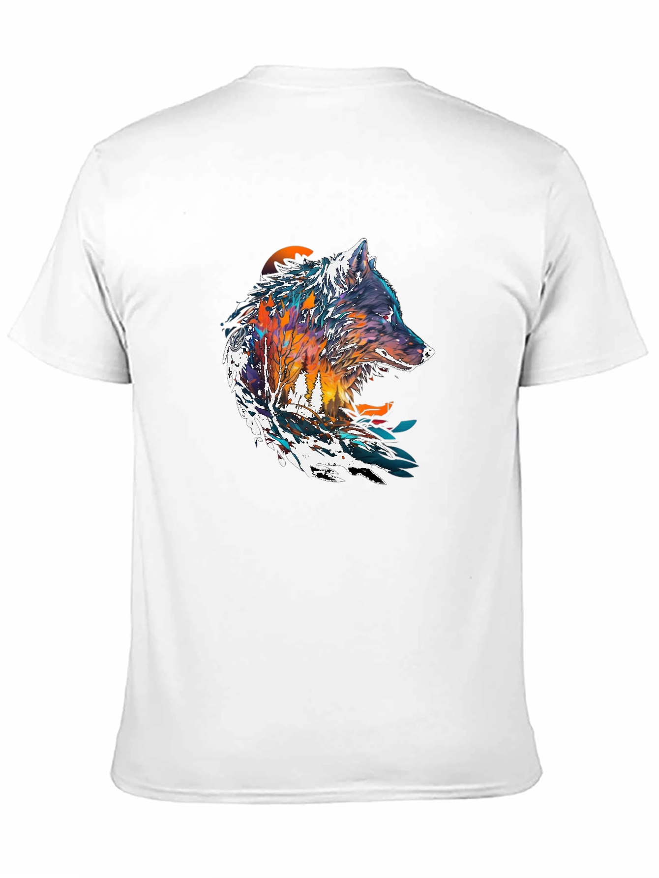 Wolf Graphic Print T-Shirt - Nature Inspired