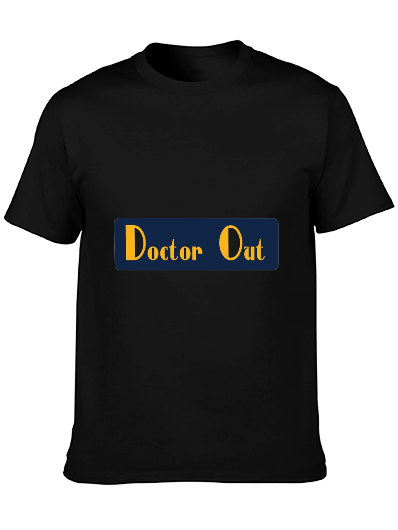 Doctor Out Mens Black Graphic T-Shirt