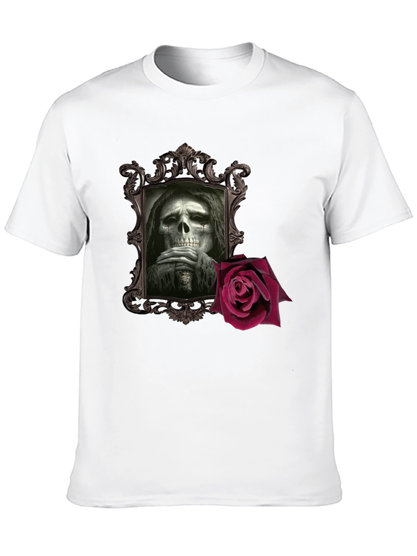 Grim Reaper Rose Graphic T-Shirt