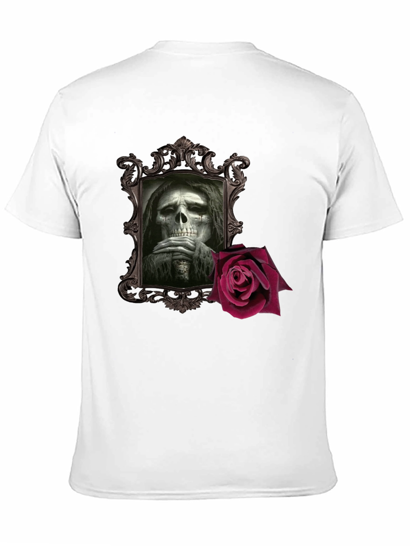 Grim Reaper Rose Graphic T-Shirt