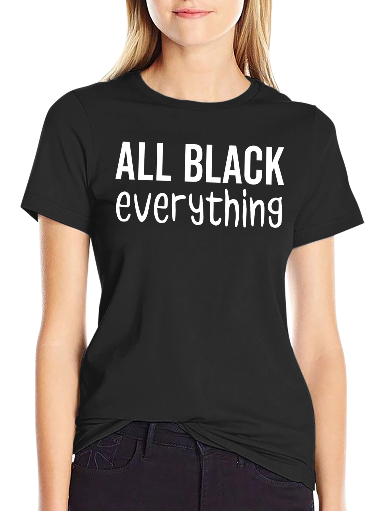 All Black Everything Graphic Tee