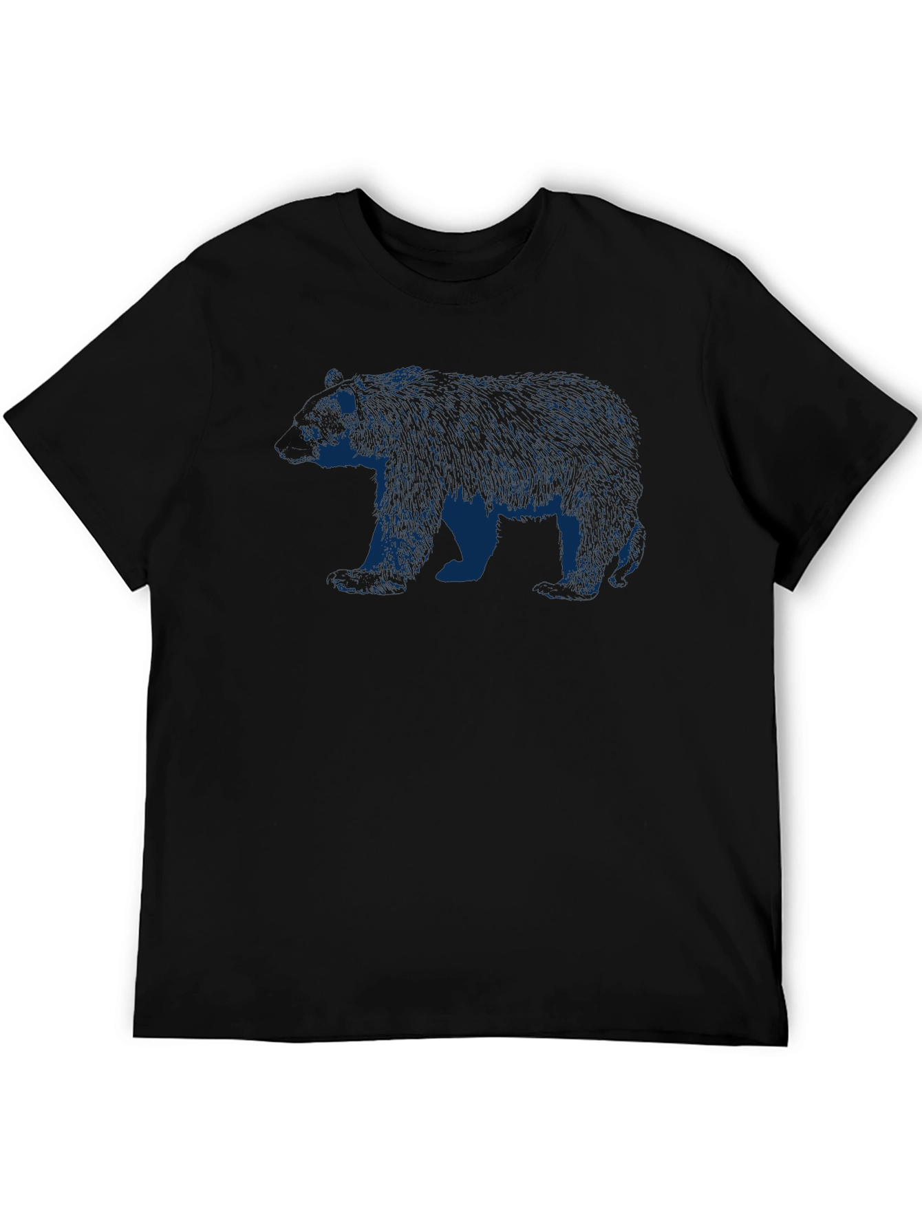 Bear Graphic Black T-Shirt | Nature Inspired Casual Tee