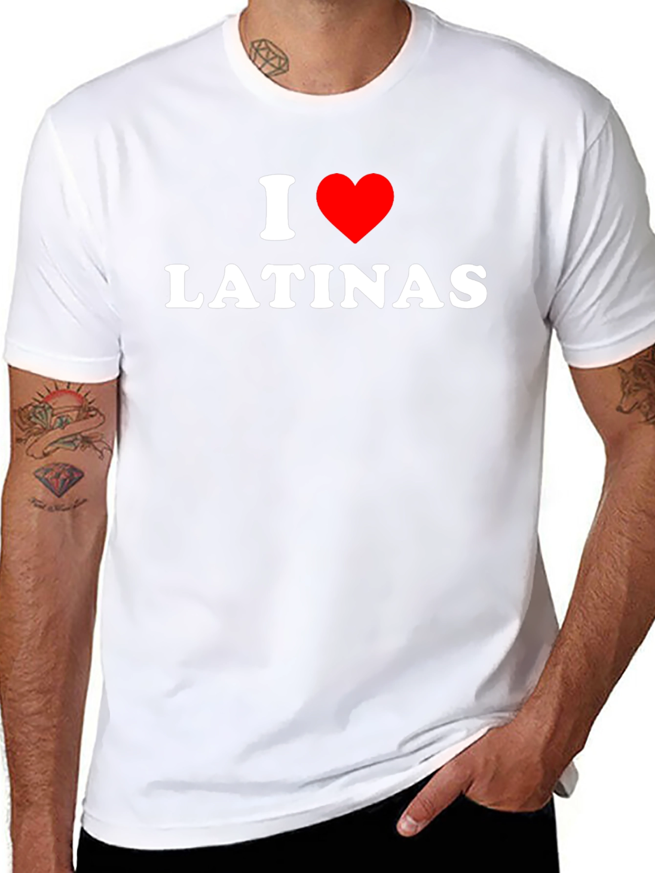 I Heart Latinas Black Graphic Tee