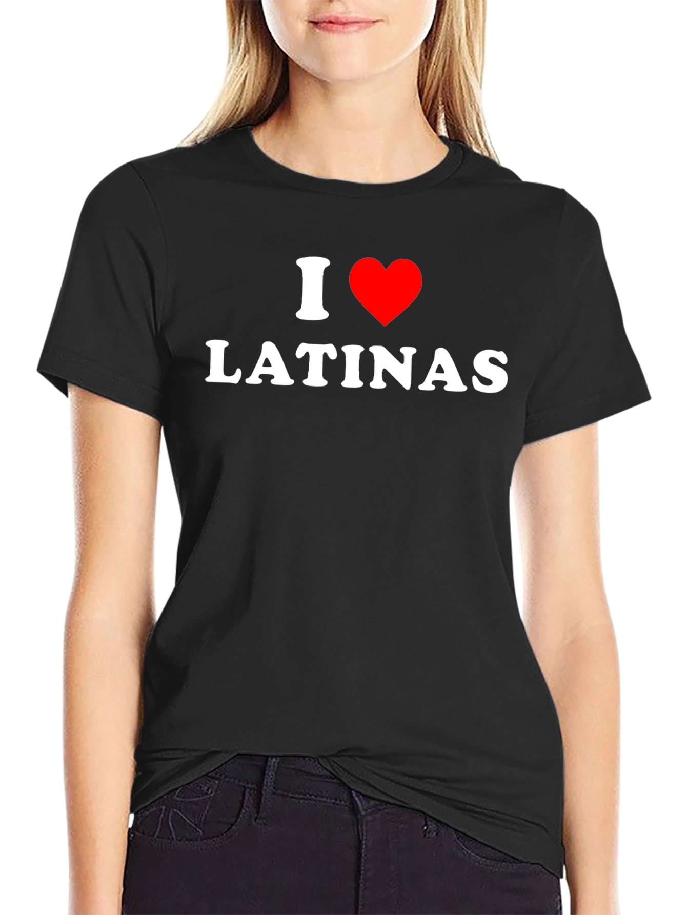 I Heart Latinas Black Graphic Tee