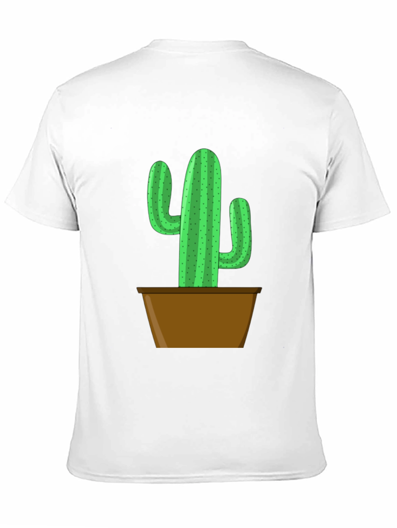 Potted Cactus Graphic Tee - Black Cotton Blend