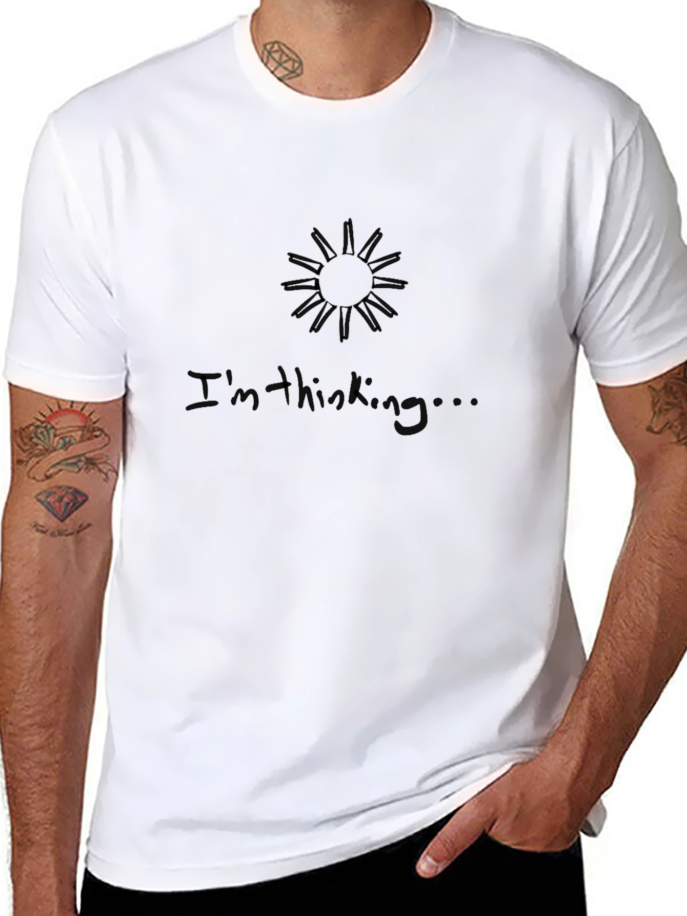 Im Thinking Graphic T-Shirt - Black