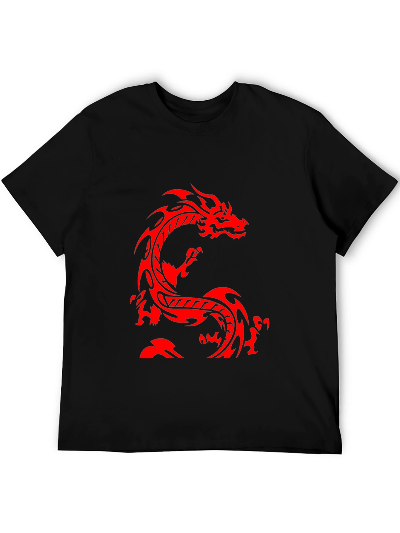 Red Dragon Graphic Black T-Shirt - Casual Style