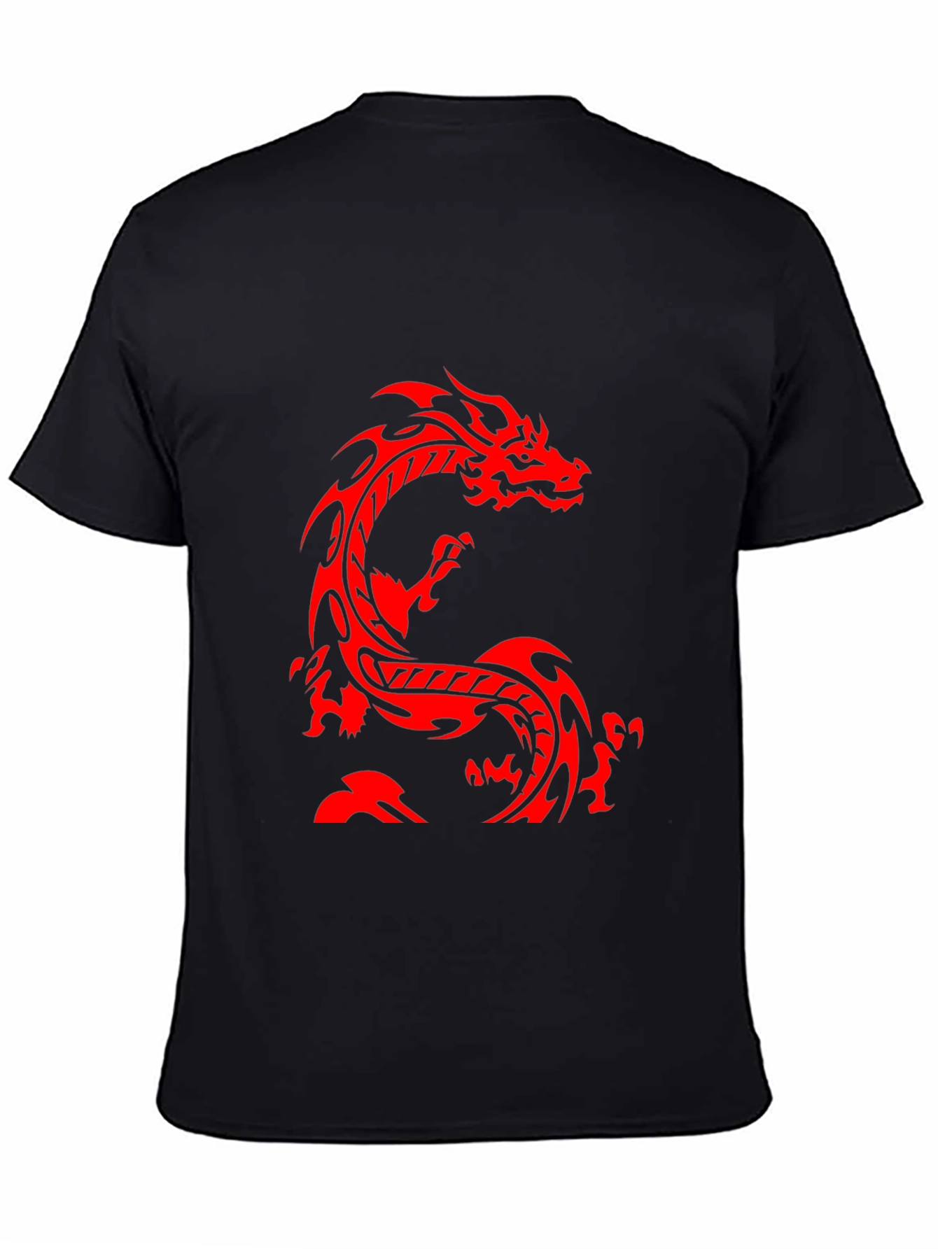 Red Dragon Graphic Black T-Shirt - Casual Style
