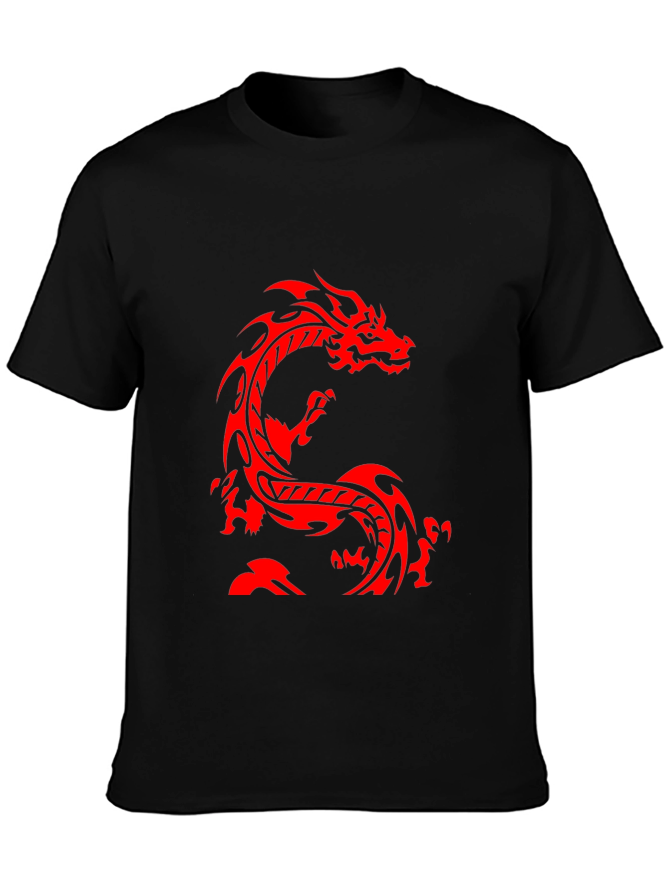 Red Dragon Graphic Black T-Shirt - Casual Style