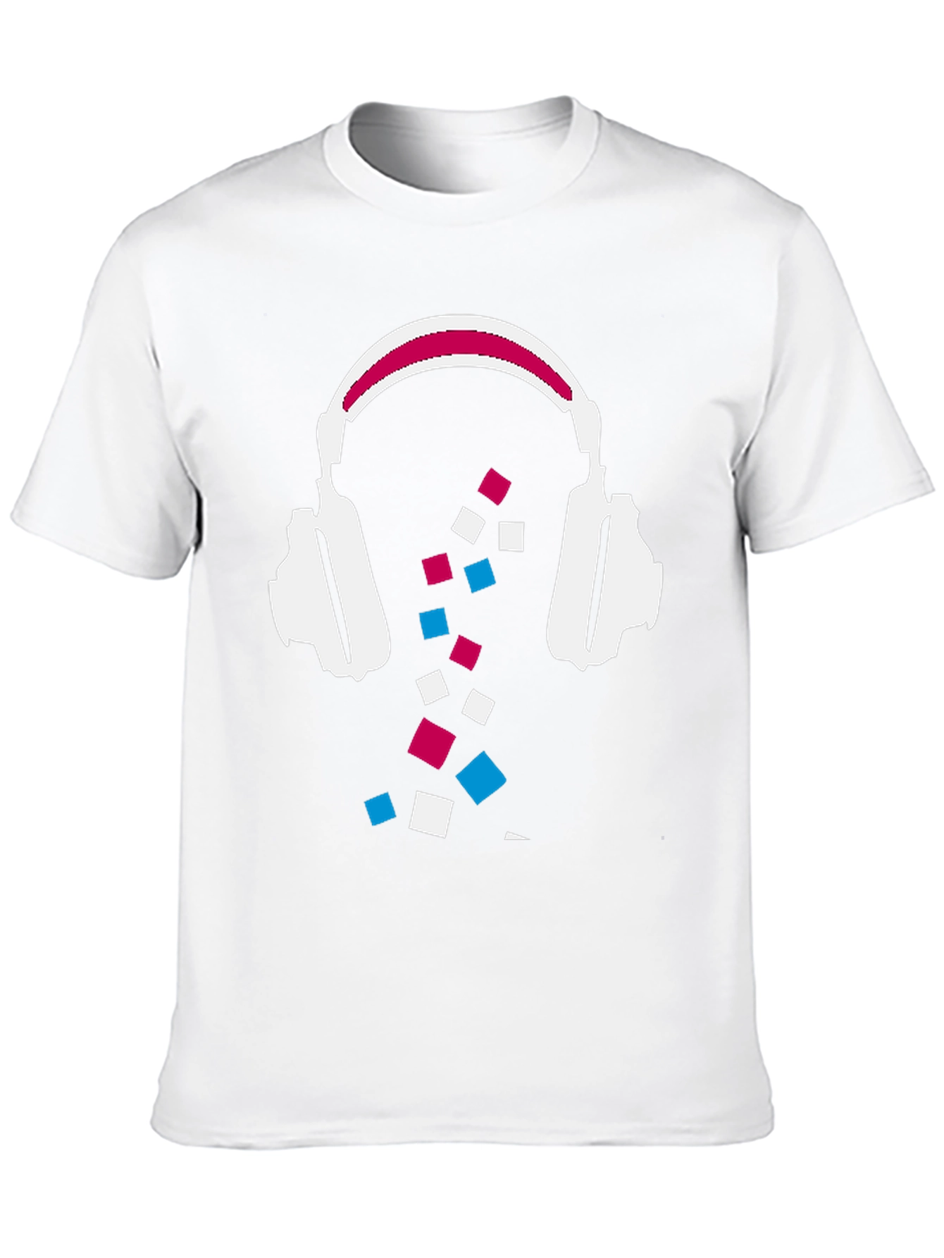 Abstract Headphones Graphic Tee - Black
