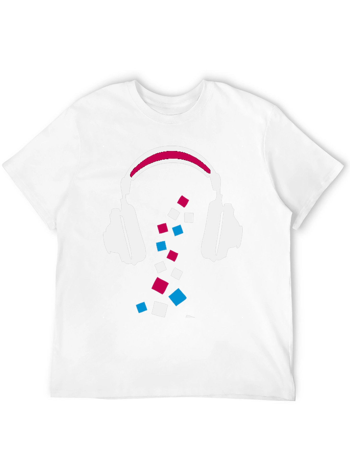 Abstract Headphones Graphic Tee - Black