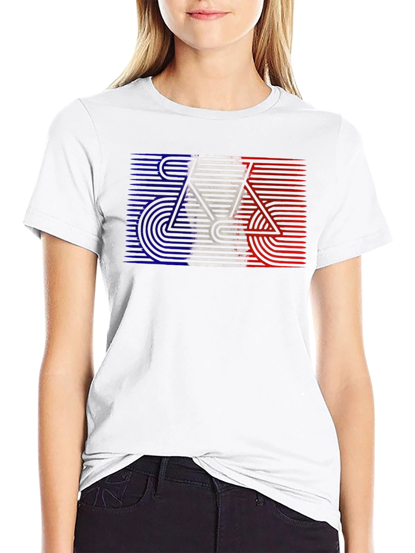 French Flag Bike T-Shirt - Cycling Pride Tee