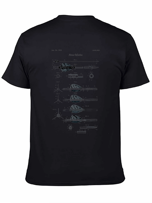 Black T-Shirt with Arrow Design