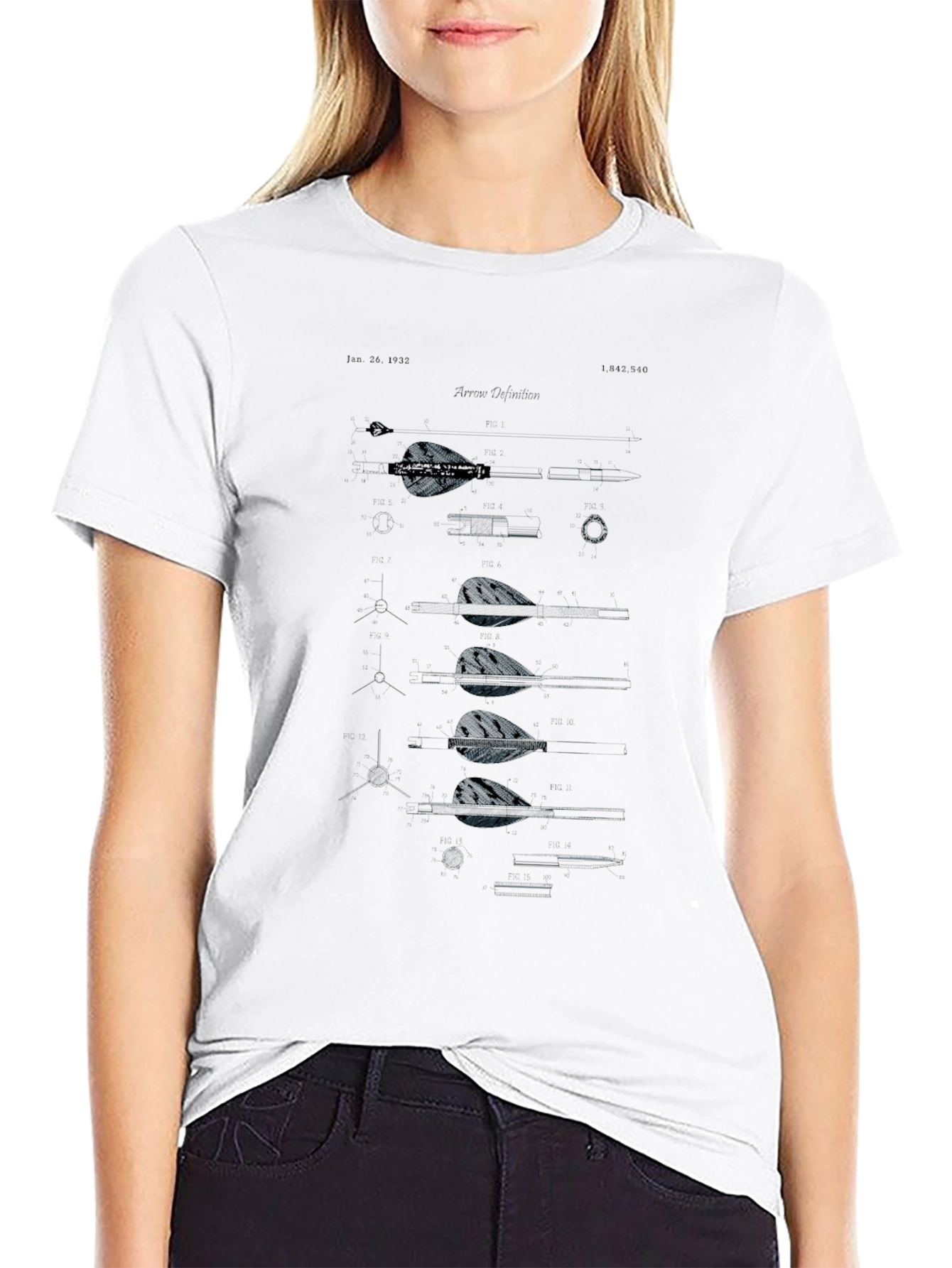 Black T-Shirt with Arrow Design