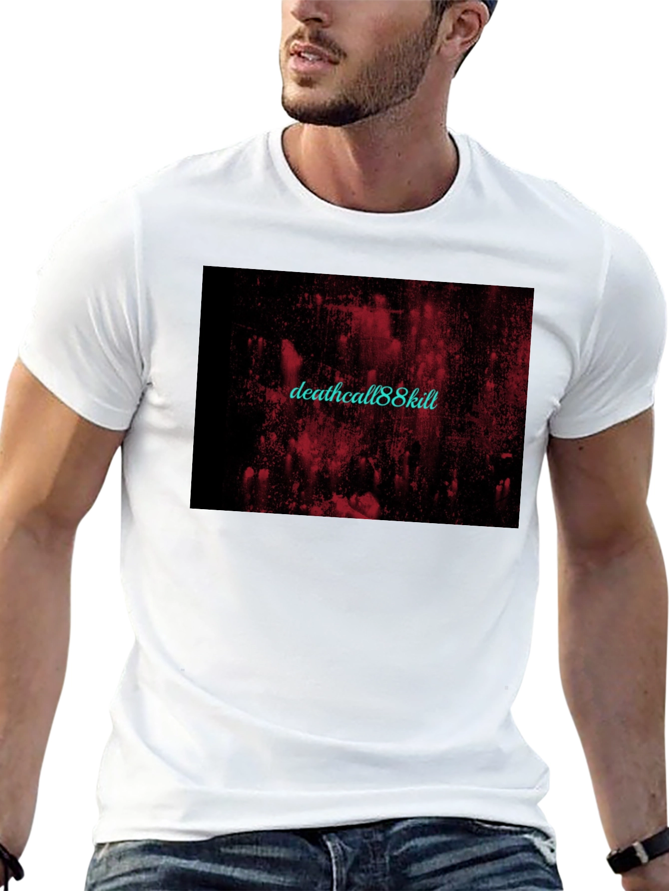 Deathcall88kill Graphic T-Shirt - Black Cotton Tee