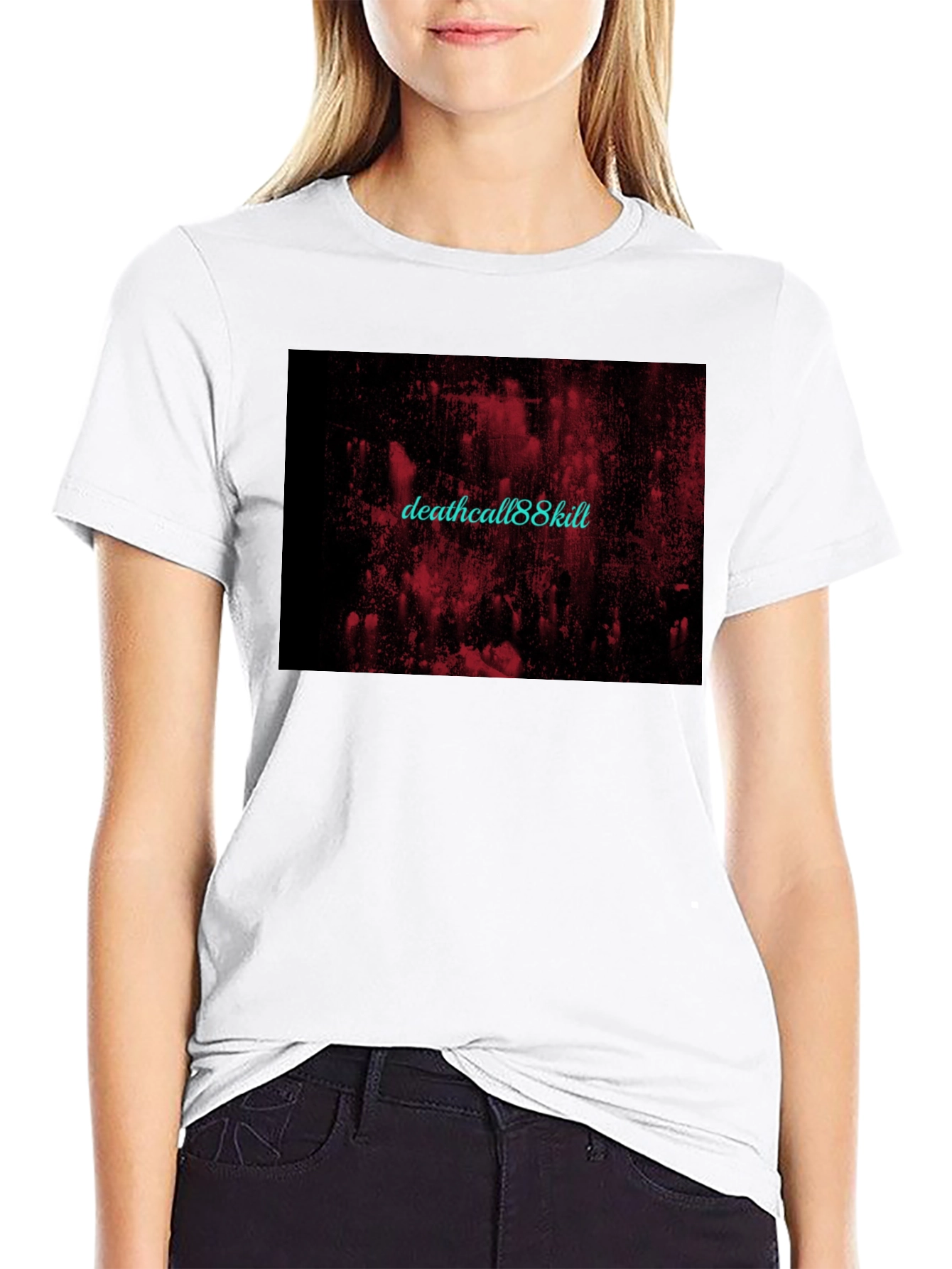 Deathcall88kill Graphic T-Shirt - Black Cotton Tee