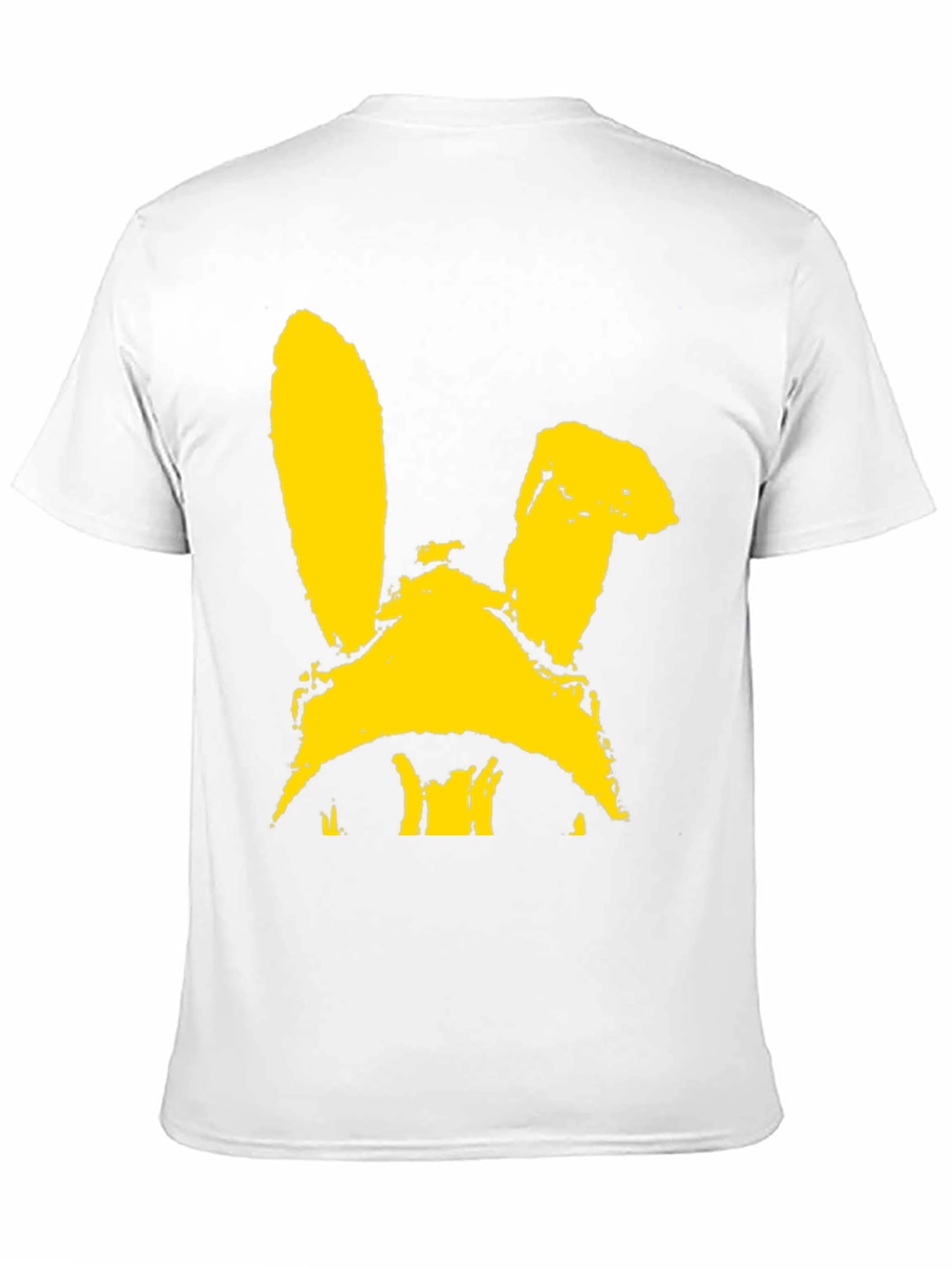 Black T-Shirt with Yellow Bunny Graphic