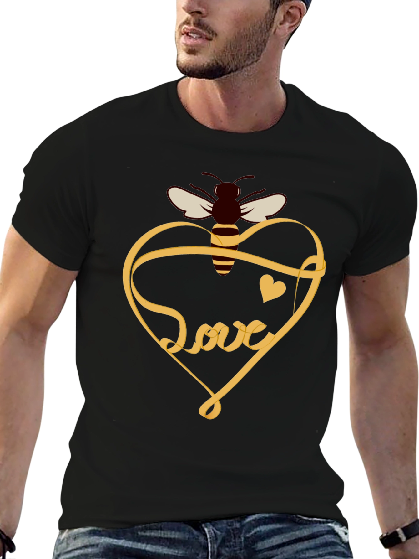 Bee Love T-Shirt: Sweet Heart Design