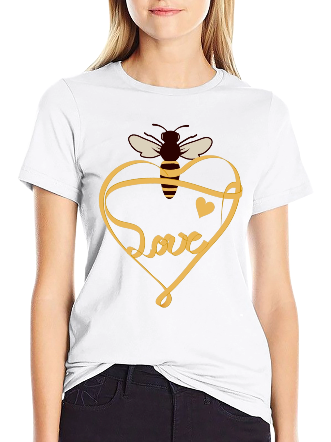 Bee Love T-Shirt: Sweet Heart Design