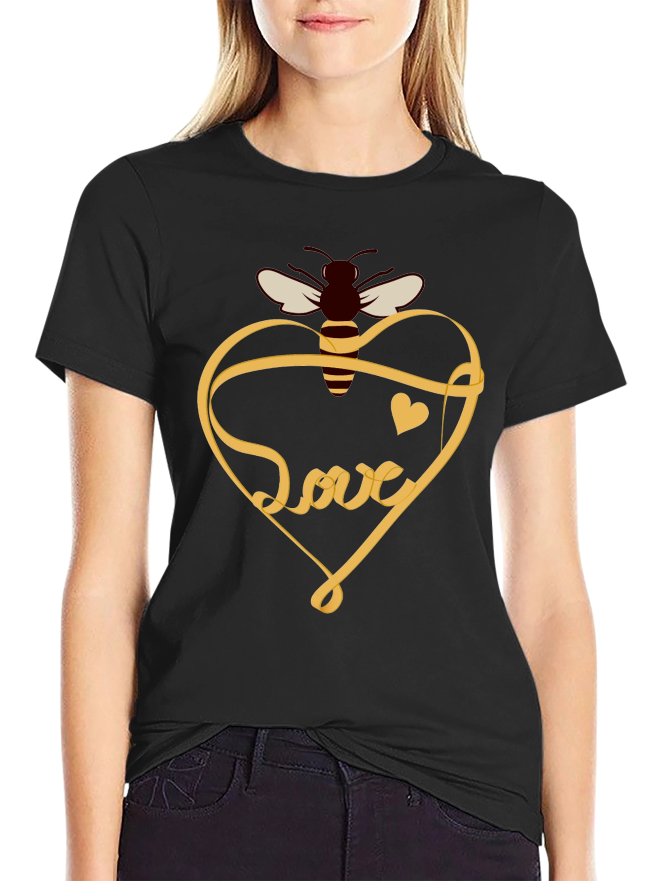 Bee Love T-Shirt: Sweet Heart Design