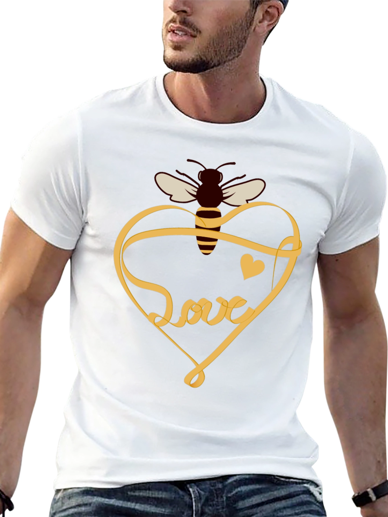 Bee Love T-Shirt: Sweet Heart Design