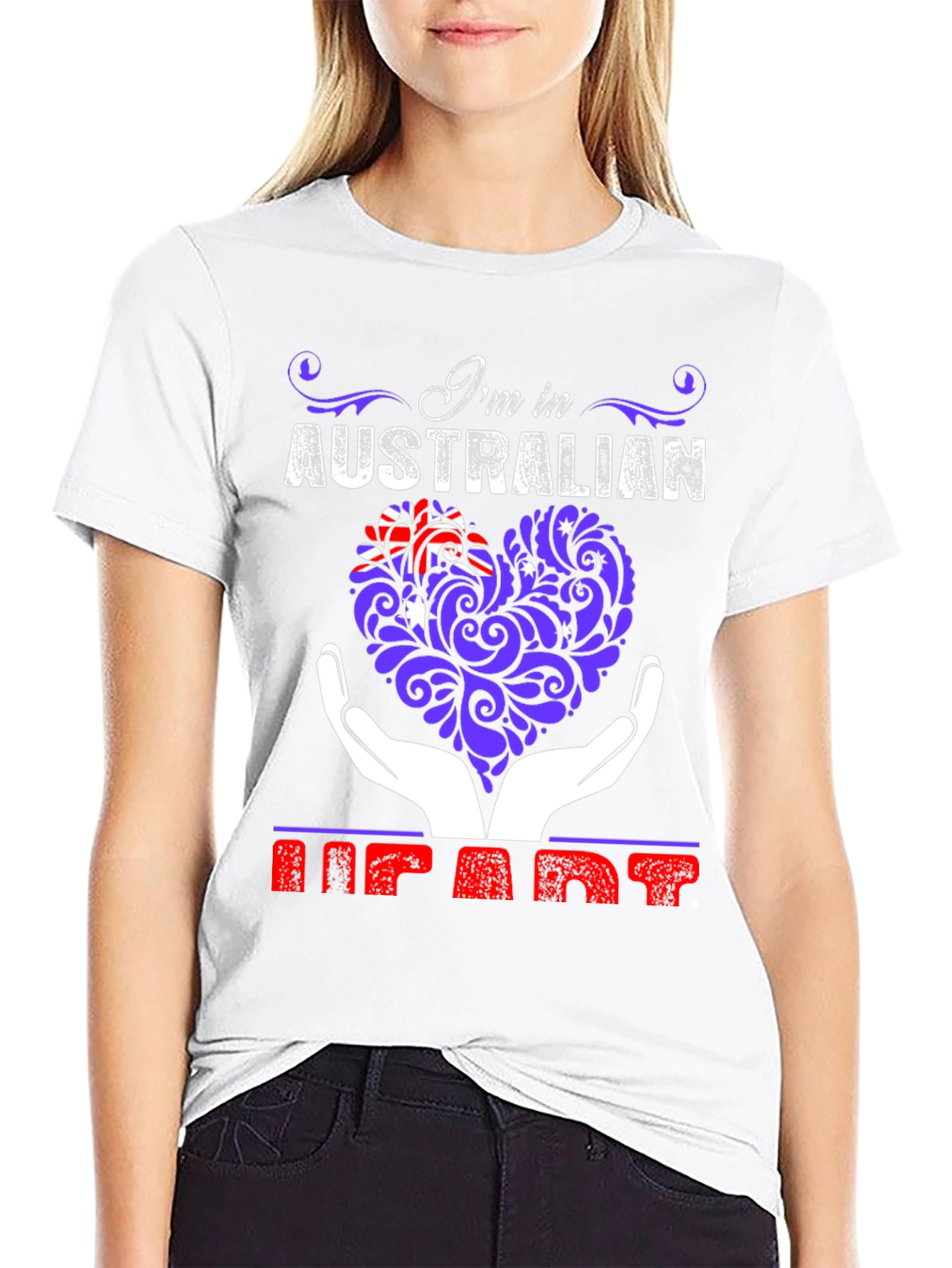 Im in Australian Heart Graphic T-Shirt