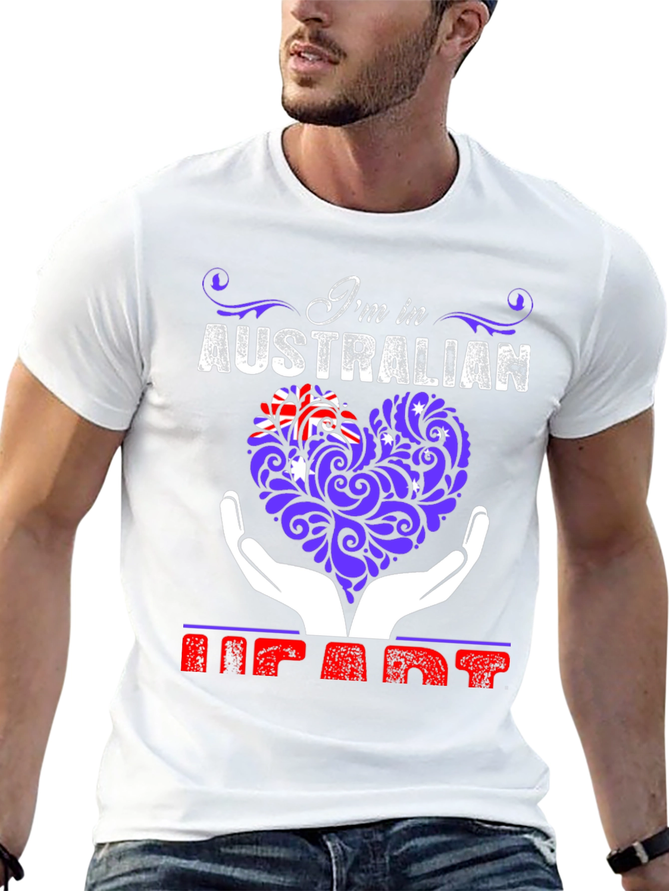 Im in Australian Heart Graphic T-Shirt