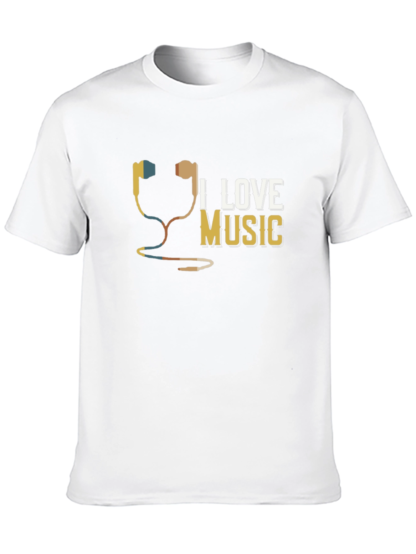 I Love Music Graphic T-Shirt - Unisex Cotton Tee
