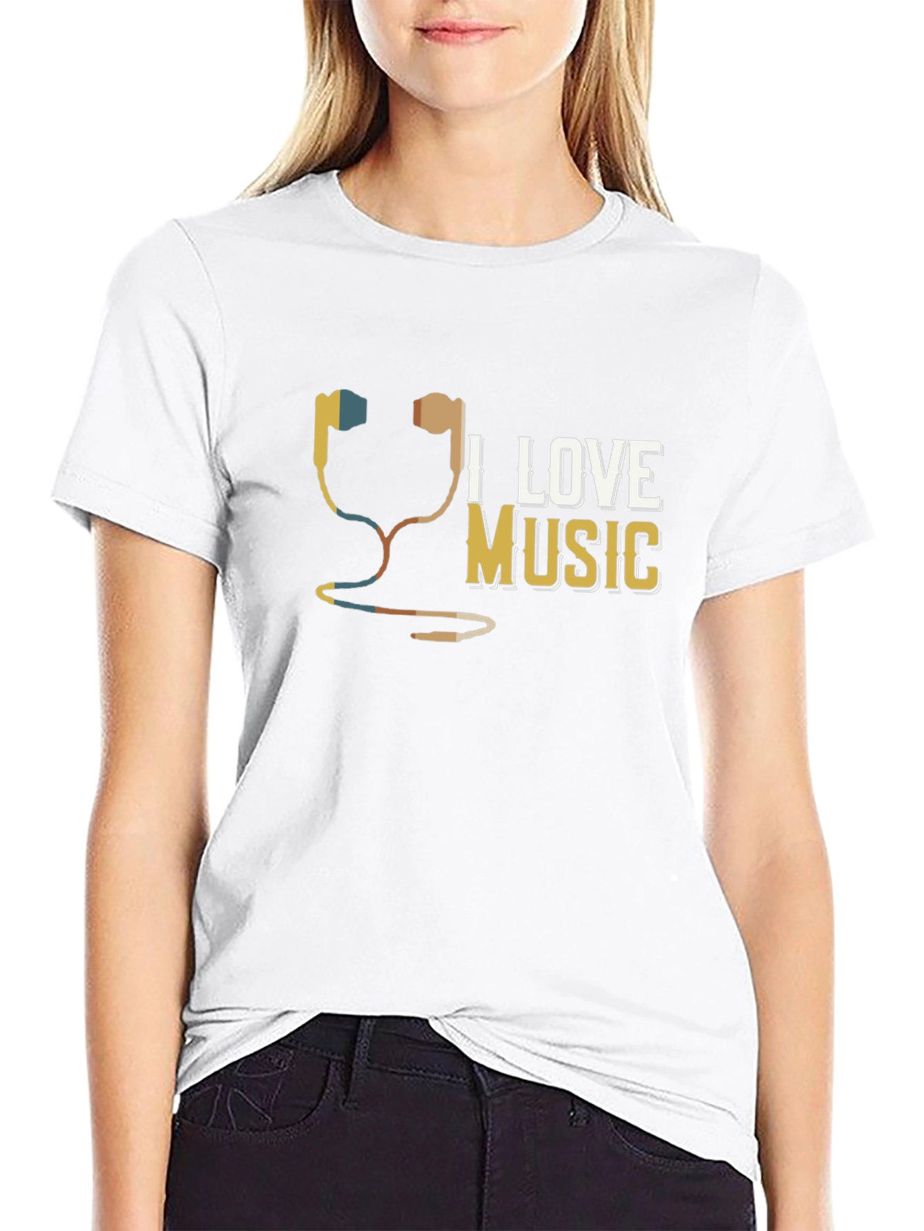 I Love Music Graphic T-Shirt - Unisex Cotton Tee