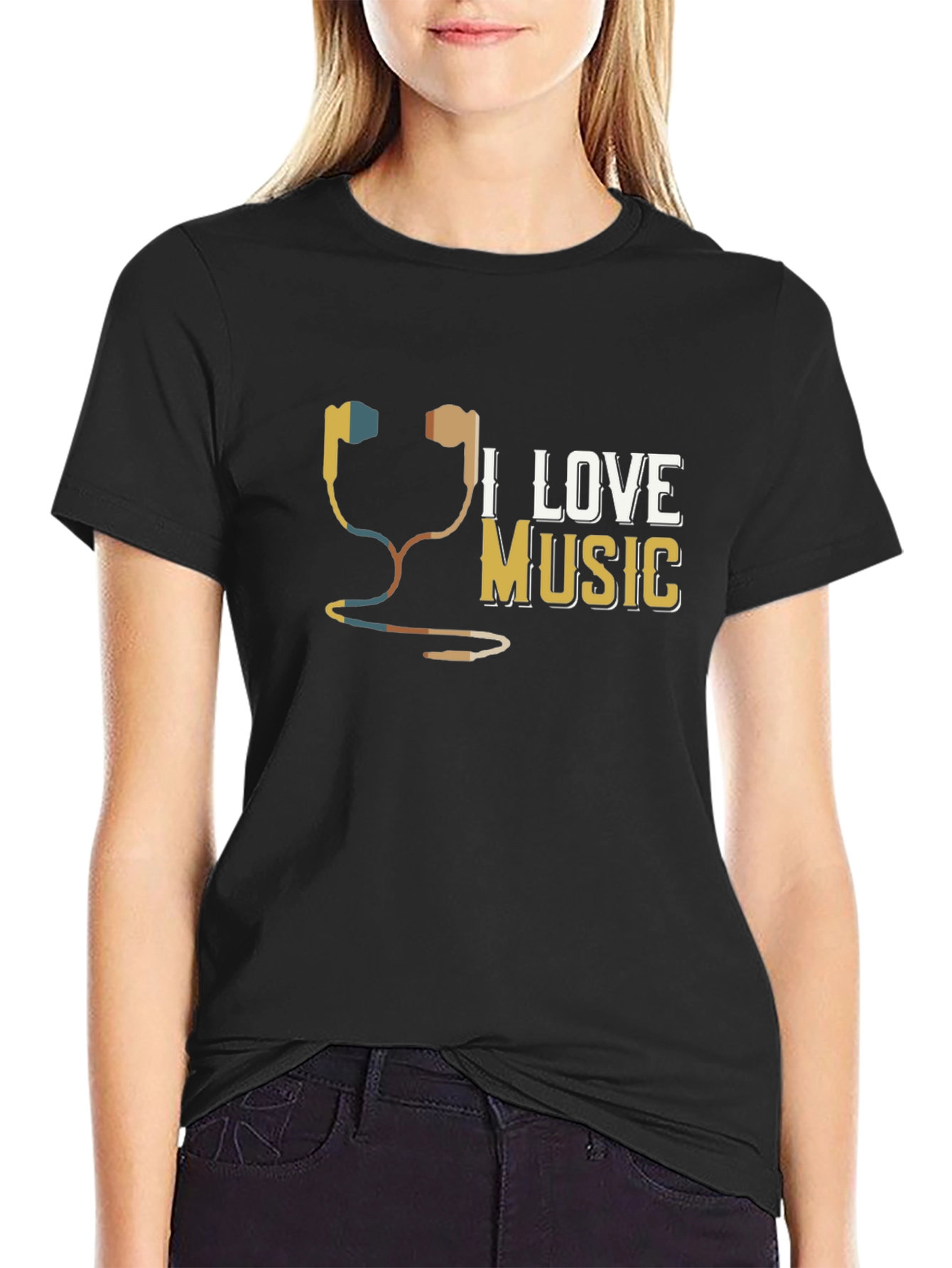 I Love Music Graphic T-Shirt - Unisex Cotton Tee