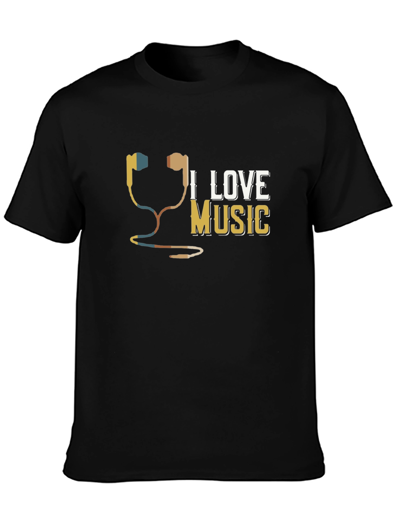 I Love Music Graphic T-Shirt - Unisex Cotton Tee