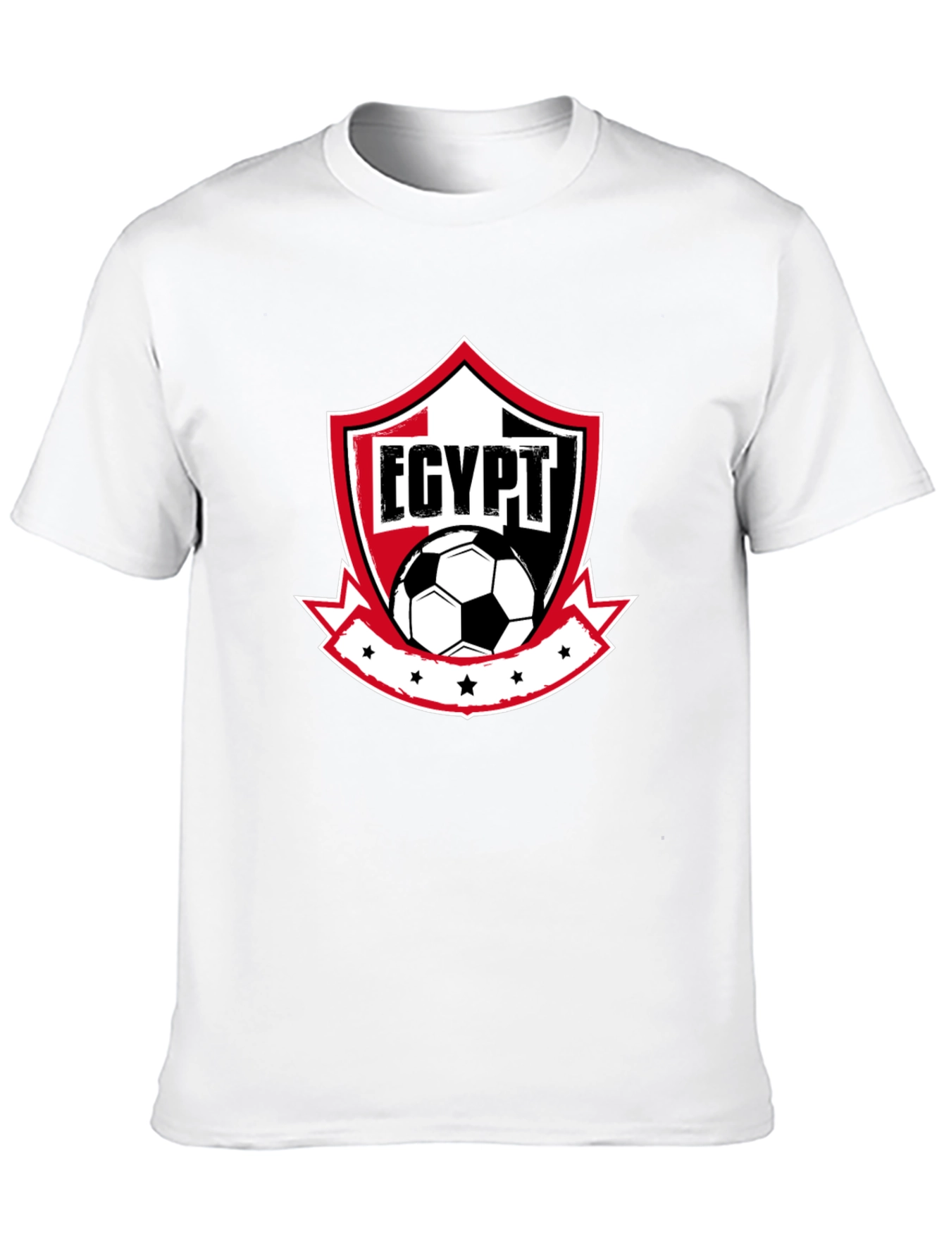 Egypt Soccer T-Shirt - Black Cotton Blend