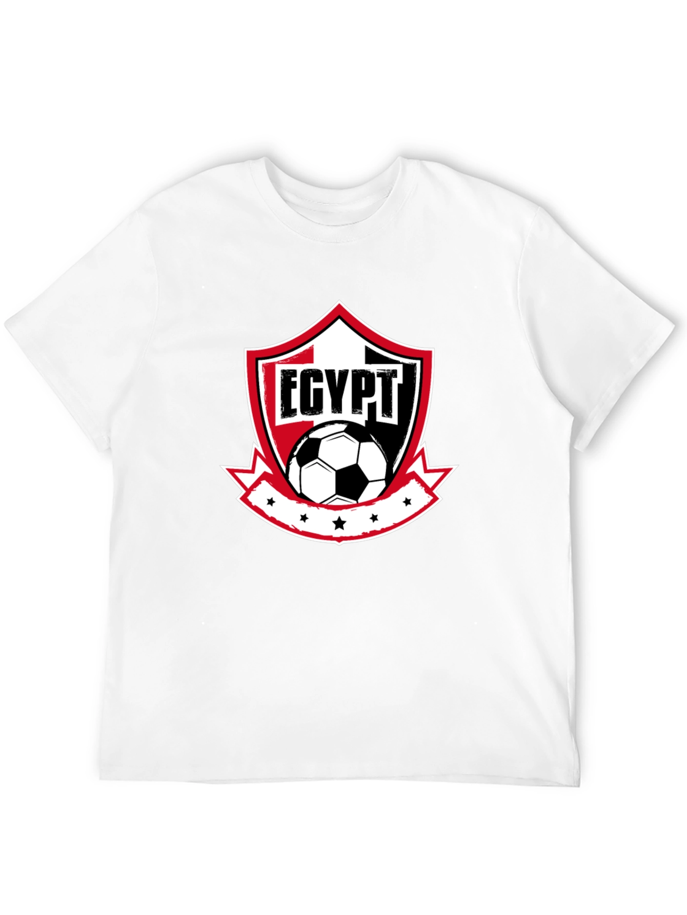Egypt Soccer T-Shirt - Black Cotton Blend