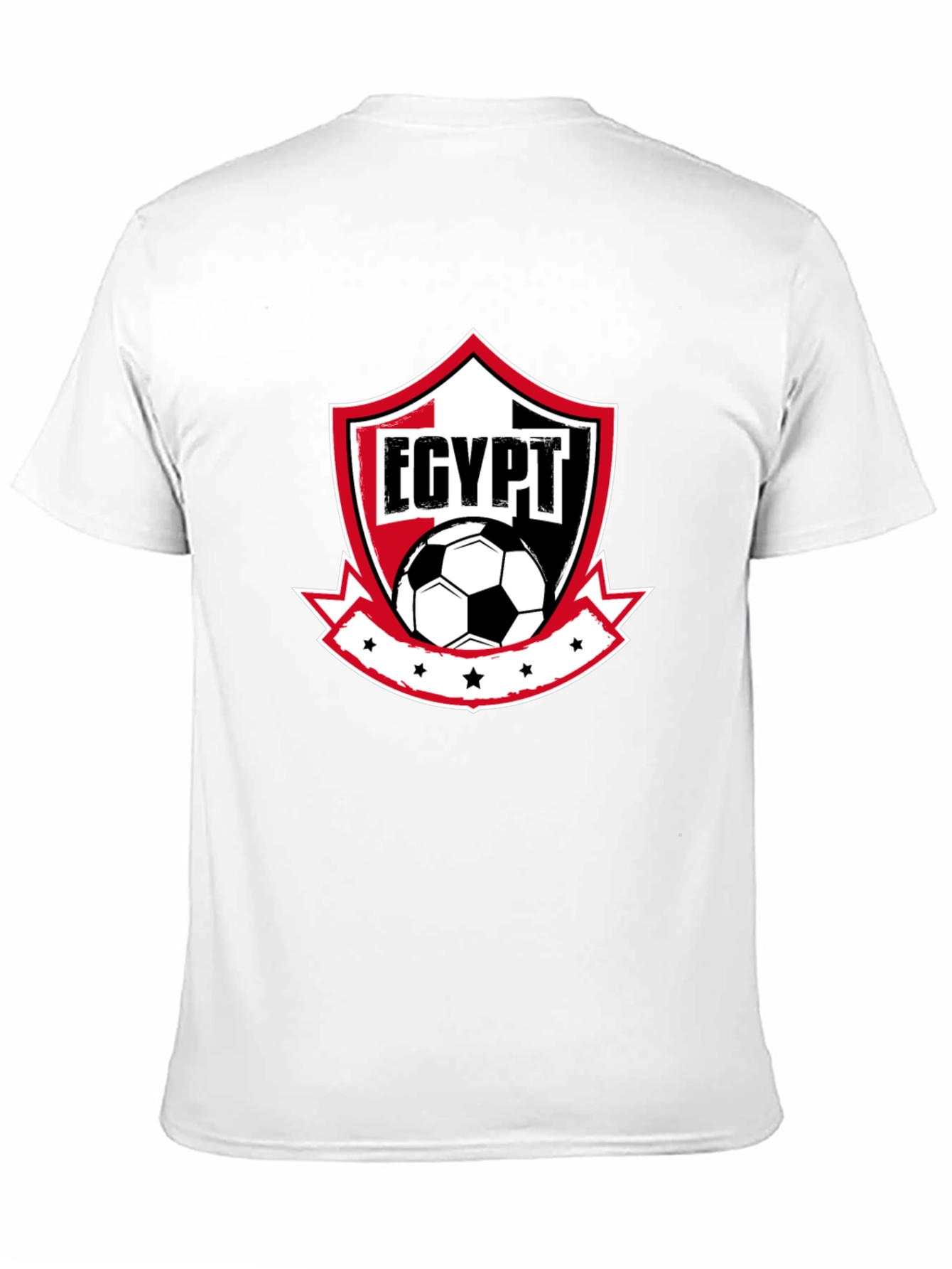 Egypt Soccer T-Shirt - Black Cotton Blend