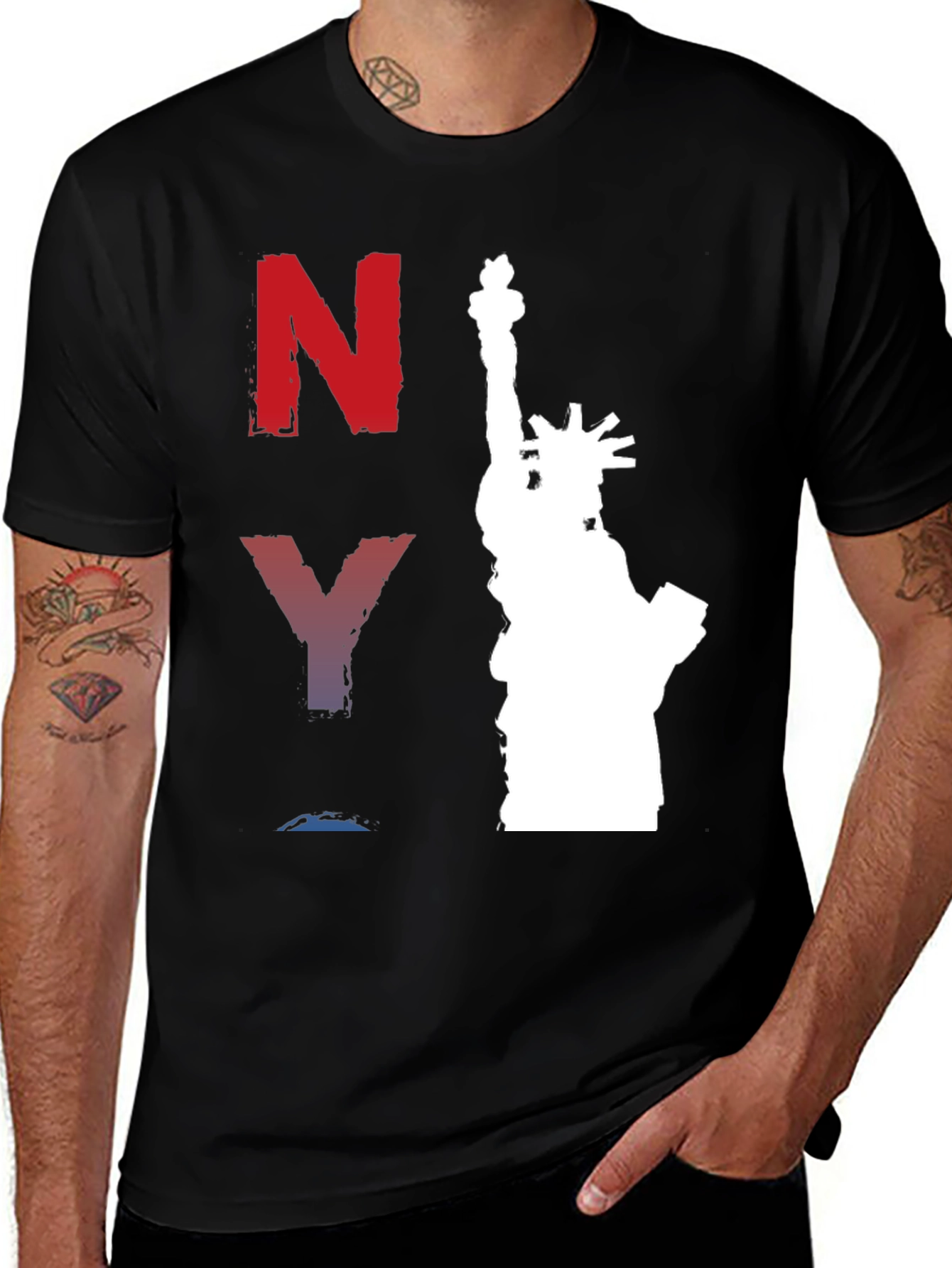 NY Liberty Statue Graphic T-Shirt