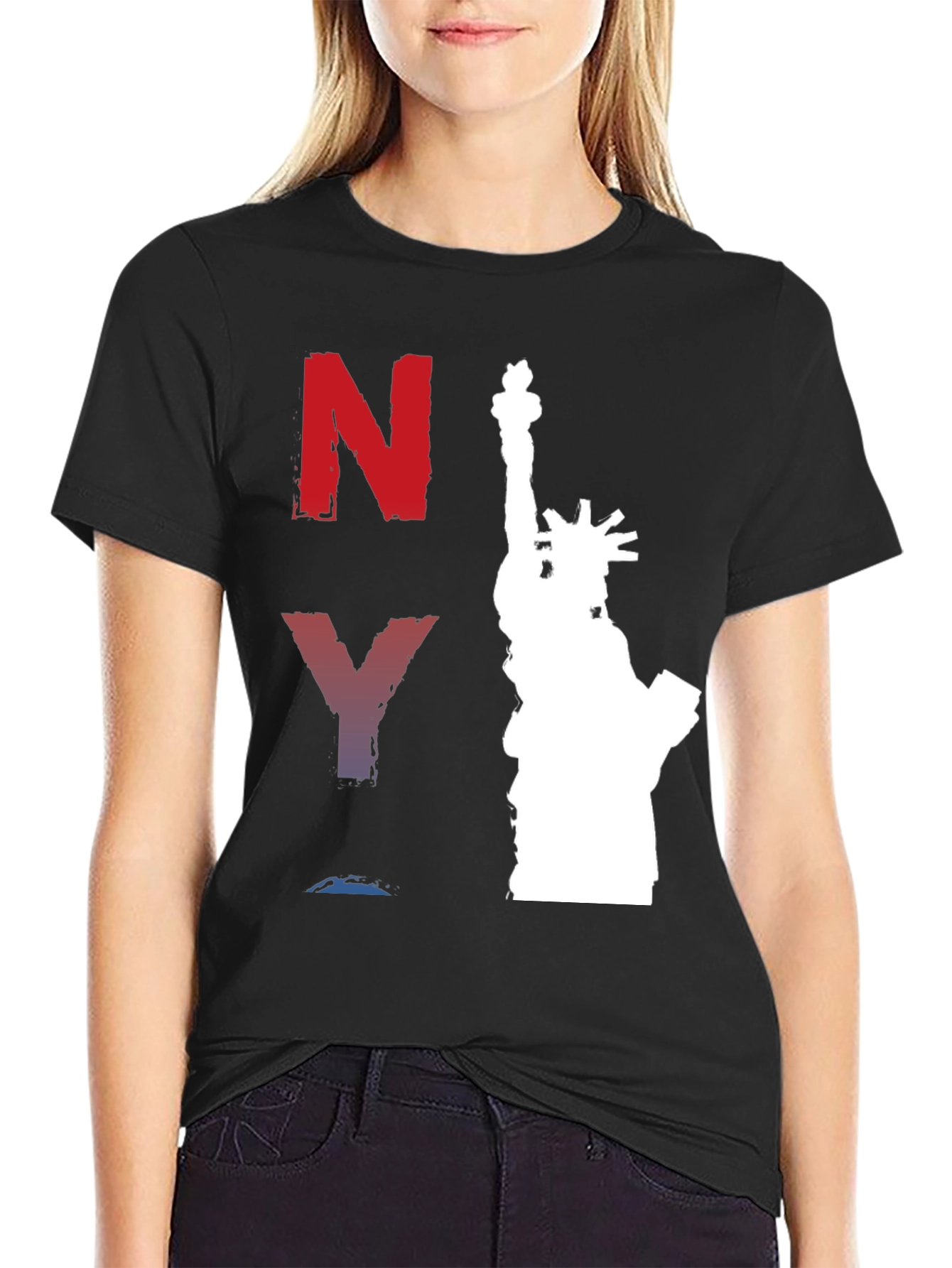 NY Liberty Statue Graphic T-Shirt