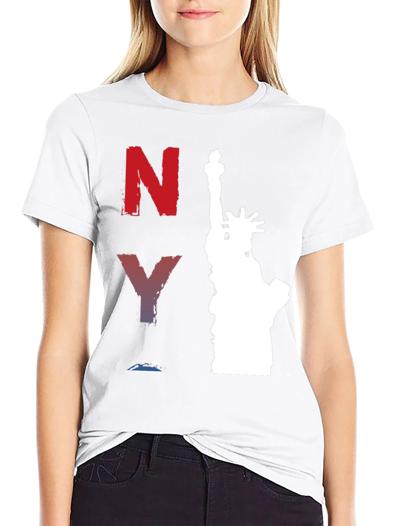 NY Liberty Statue Graphic T-Shirt