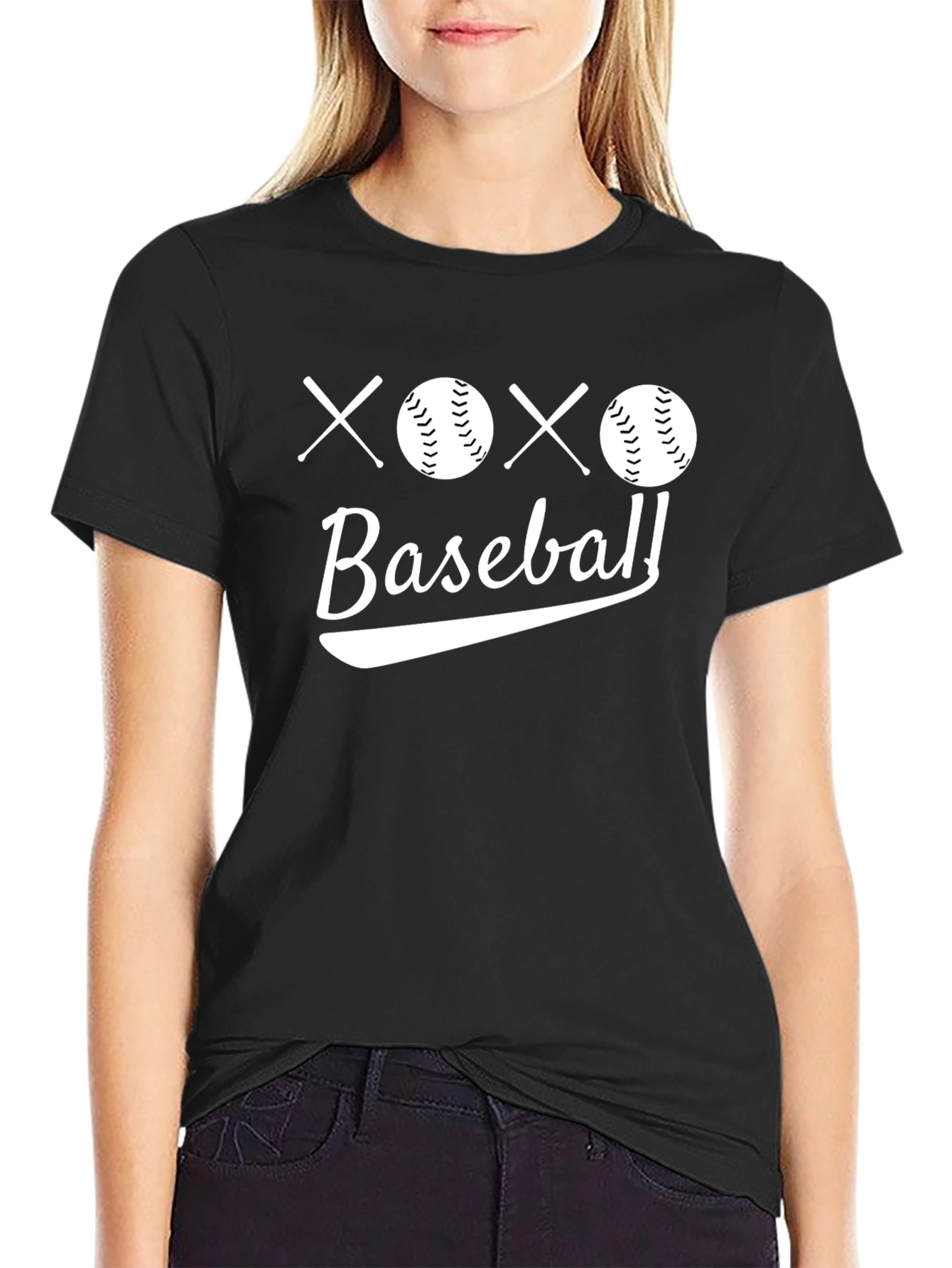 XOXO Baseball Graphic T-Shirt - Stylish Sportswear