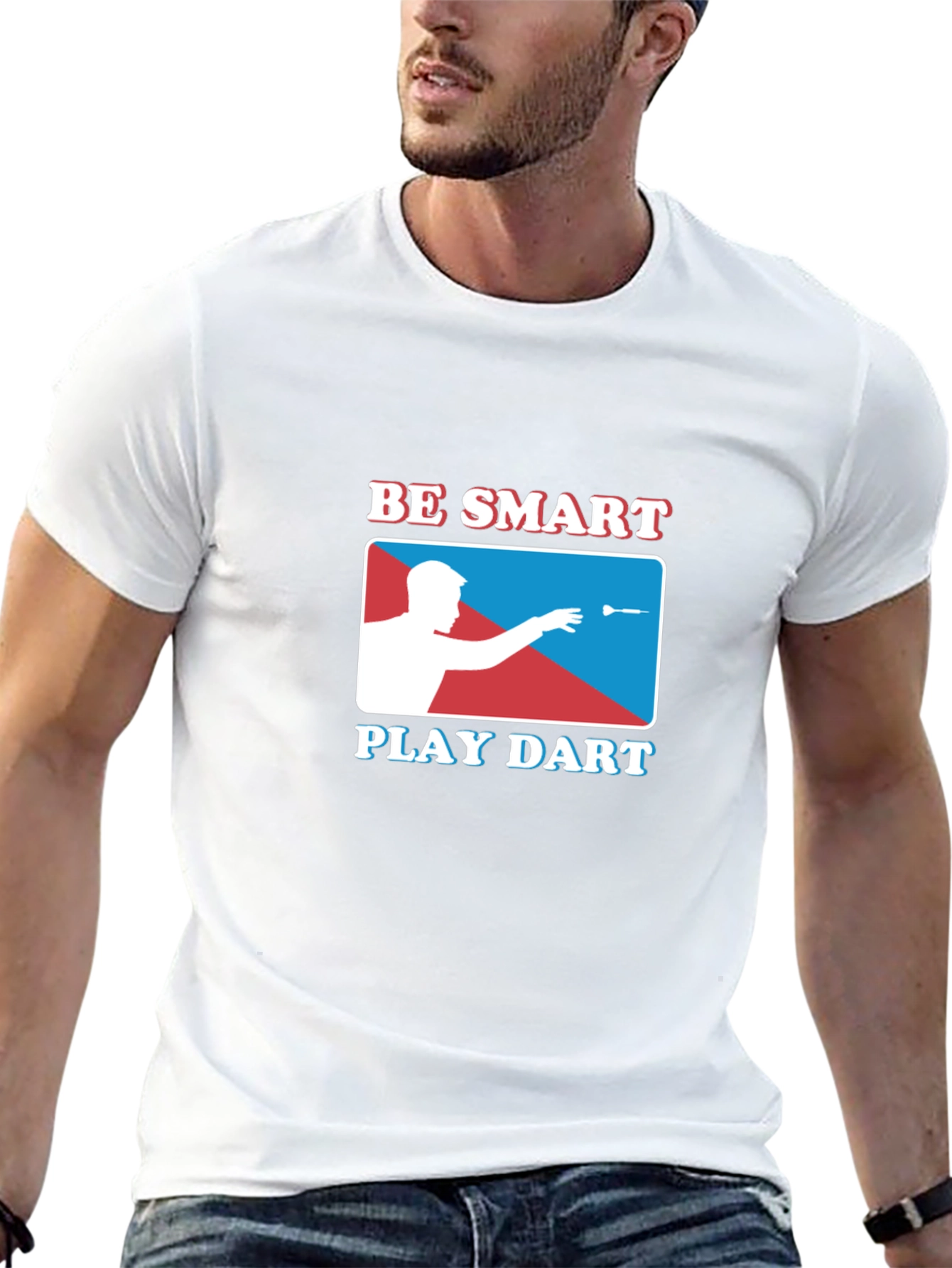 Be Smart Play Dart Graphic T-Shirt