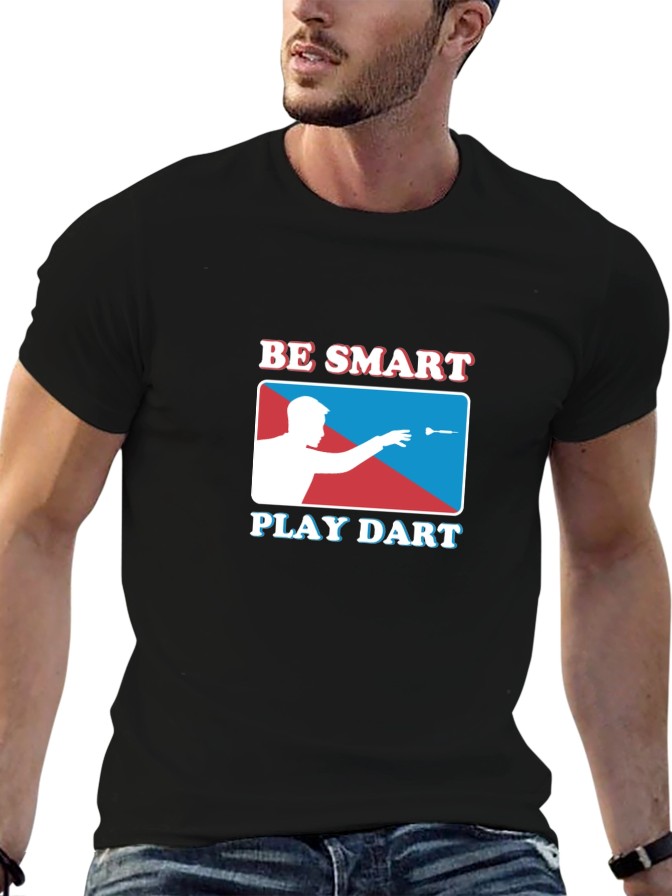 Be Smart Play Dart Graphic T-Shirt