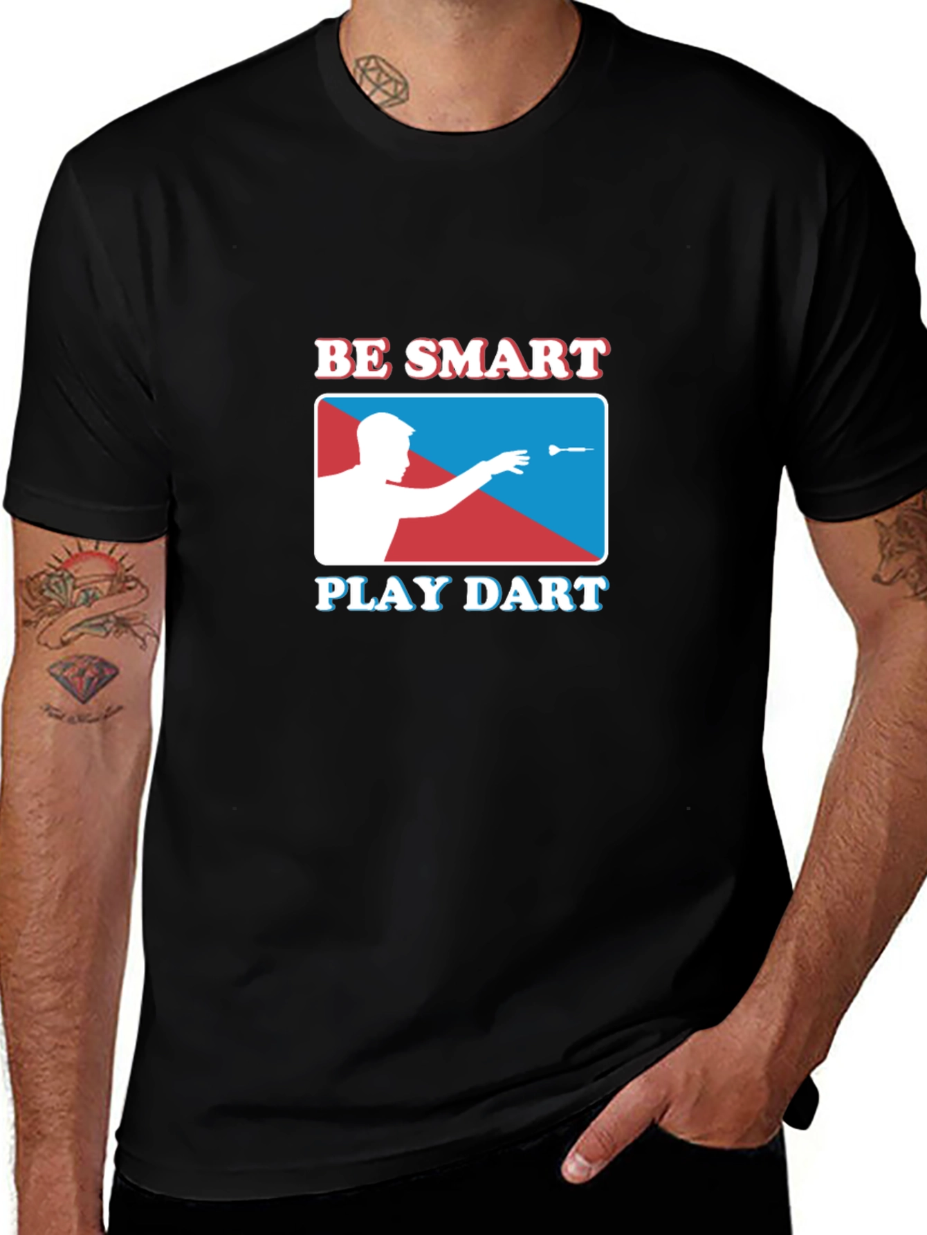 Be Smart Play Dart Graphic T-Shirt