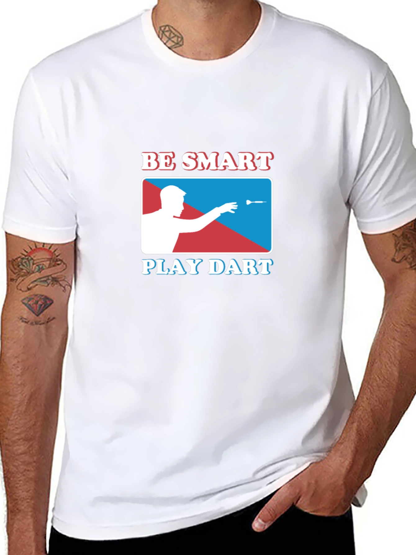 Be Smart Play Dart Graphic T-Shirt
