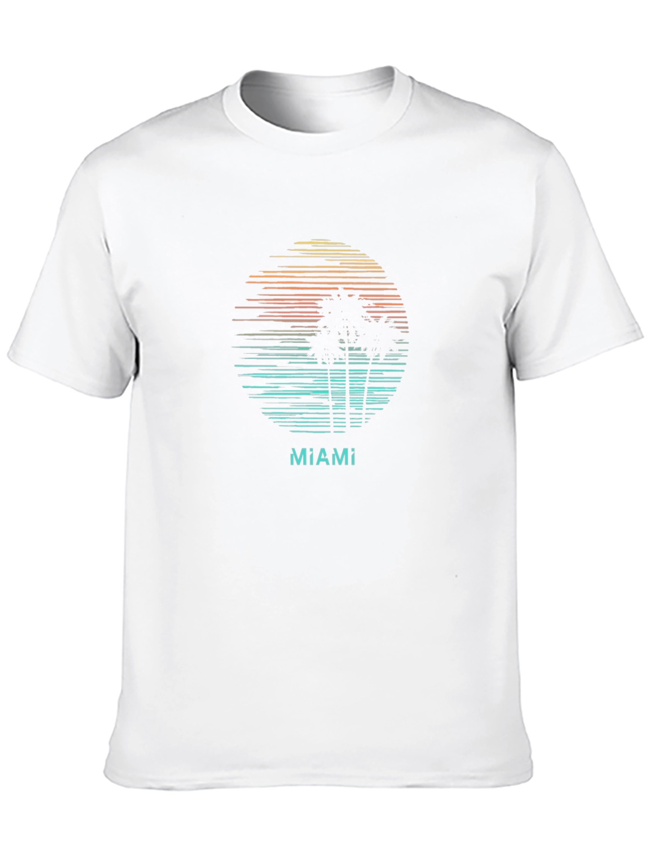 Miami Sunset Palm Tree T-Shirt