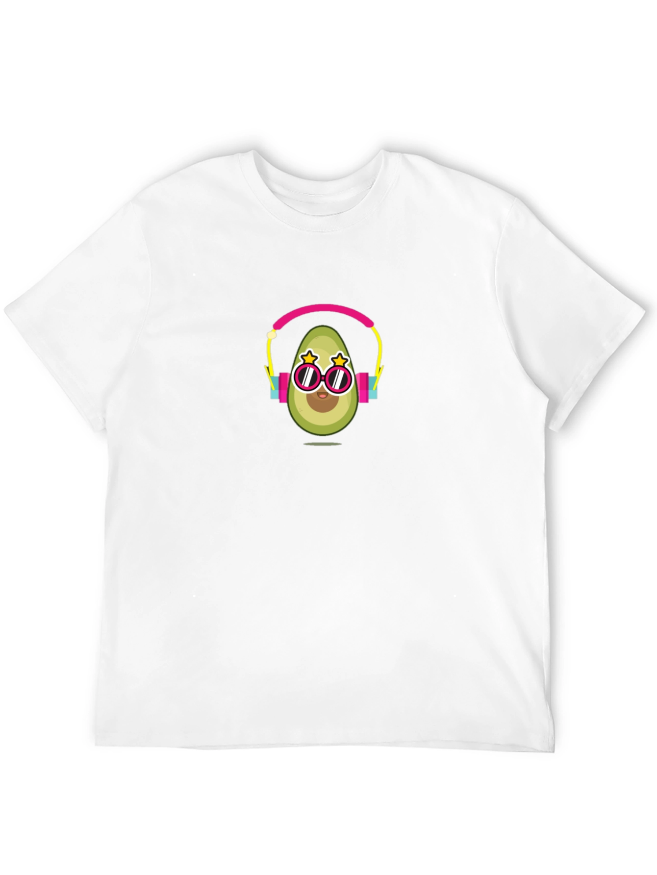 Avocado DJ Graphic Tee - Black Cotton T-Shirt