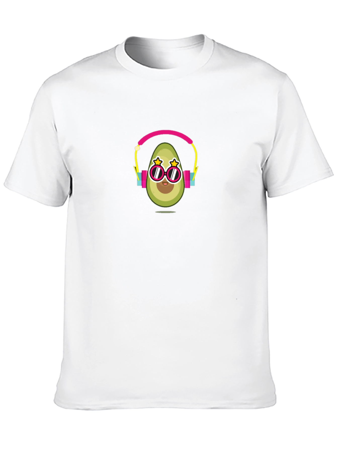 Avocado DJ Graphic Tee - Black Cotton T-Shirt